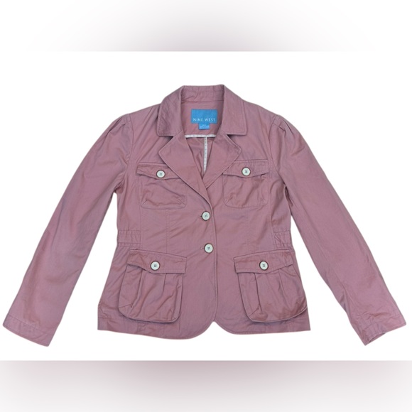 Nine West Jackets & Blazers - NINE WEST Women’s Button Up Cotton Canvas Utility Jacket Size: M